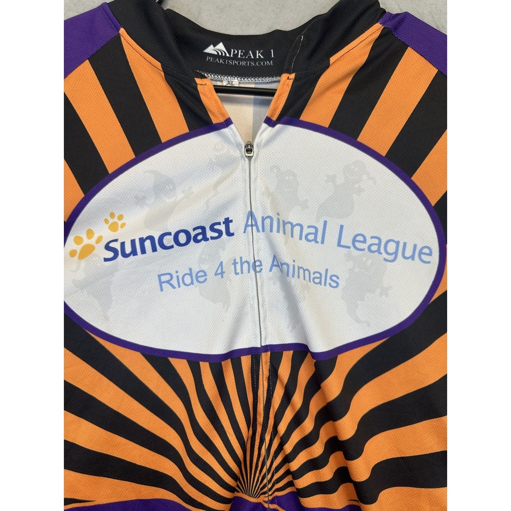 Peak 1 Suncoast Animal League Cycling Jersey Mens Xl Ride Bike 2011 Event Shirt View 3